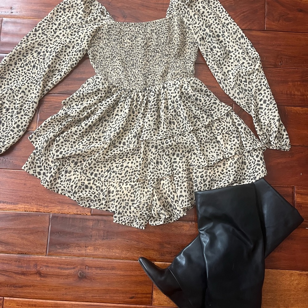 Leopard Printed Romper - image 3